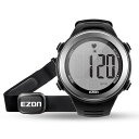 ezon t007 心拍数モニターとチェストストラップ、運動心拍数モニター、hrmとスポーツウォッチ、防水、ストップウォッチ、毎時チャイム 日本語の説明書付きです