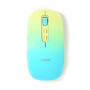 Bluetooth&2.4G、充電式静音ワイヤレスマウス、3台PC対応、3段DPI、かわいい、おしゃれ、グリーン、イエロー、 EGRET PrettiE (萌黄...