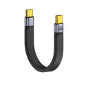 USB 4.0 Type C to Cケーブル 40Gbps 高速データ伝送PD対応240 W/5 A急速充電8K@60Hzビデオ出力Type C to C 13 cmフラットケーブルThunderbolt 3/4をサポートし、Mac Book Pro、Nintendo Switch、Samsung Galaxy S 8などの USB C