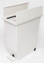 アスベル フタ付きゴミ箱 両開きペダル カウンター下収納可 30L 白 衛生的 A6303