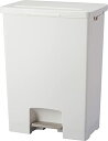 アスベル フタ付きゴミ箱 エバンペダルワイド 軽いペダル 45L 白 奥行スリム A6006