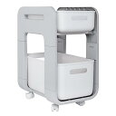 FLEXISPOT キッチンワゴン 調味料ラック キャスター付きワゴン CB4 台所収納 収納ワゴン 2段 組立簡単 総耐荷重20kg 幅25.5×奥行38×高さ48.5cm グレー