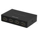 グリーンハウス HDMIスプリッター HDMI分配器 4K 1入力4出力 FireTVStick/FireTV/AppleTV/PS4/PS5/NintendoSwitch動作確認済 GH-HSPH4-BK
