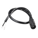uxcell DCコネクタ DC電源5.5mmx2.1mm 10A 18AWG 30 cm長さバーレルメスプラグ コネクタピグテール 2個