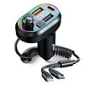 FMトランスミッター Bluetooth5.3 4in1 一体式 車載充電器 PD 30W+QC3.0急速充電 ハンズフリー通話 Bluetooth/U-ディス...
