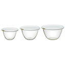 HARIO(ハリオ) レンジフタ付き 耐熱ガラス製 ボウル 3個セット 900ml 1500ml 2200ml BUONO kitchen マルチ ボール クリ...