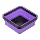 uxcell 折りたたみ可能な磁気パーツトレイ 折りたたみ式ツールトレイ スクエア 小型金属パーツオーガナイザー ネジ ボルト ナット ワッシャー ピンの固定用 パープル