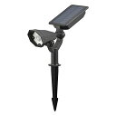 オーム(OHM) 電機 ソーラーガーデンライト センサーライト LED 明暗/人感センサー 250ルーメン 昼白色 地中埋め込みタイプ 土にさして使う 自動点灯...