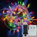 【PSE認証済】LED イルミネーションライト 屋外 防水 連続タイマー機能 ダイヤモンド電球 8m 電球100個 コンセントタイプ 8種点灯モード 複数連結可...