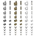 uxcell ジッパーストップ修理キット メタルラッチスライダーリテーナーボックス 差込ピン 上下ストッパー バッグコートジッパー交換用 4サイズ #3#5#8...