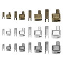 uxcell ジッパー修理キット リテーナーボックス&インサートピン メタルラッチスライダー バッグ用 コート用 オープンエンドジッパー代替 #3#5#8#10...