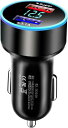 シガーソケット usb カーチャージャー 車 充電器 USB 2ポート 充電器 しがーソケット カー用品 12V/24V車対応 iPhone 14/13/SE/...
