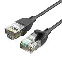VENTION Lanケーブル Cat6 カテゴリー6 UTP 極薄 ウルトラスリム ツメ折れない 10Gbps 500MHz テレビ パソコン 接続ケーブル RJ45 コネクタ スタンダード 6a ストレート フラットタイプ 高耐久 モデム ル
