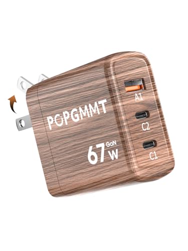 67W 充電器 type-c 【2025年新年初売り・PD 充電器 超軽量·極小型・三台同時】usb c 安全で低温 急速充電器 タイプC PD GaNII窒化ガリウム USB-C×2 と USB A 3ポート 折りたたみ式プラグ PSE技術基準適 PD