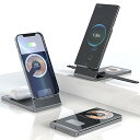 【インクのチップス】4in1 折りたたみ式 充電器 iPhone 15 対応 <ブラック 黒> スマホスタンド ワイヤレス充電器 <4台同時充電><ワイヤレスチャージャー対応で様々な使い方ができる><