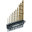 近与(KONYO) SUN UP ドリルビットセット 10本組 太径6.0mm6.5mm入 #5 (金属・金工)