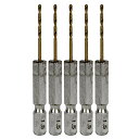 SK11(エスケー11) 六角軸Tin鉄ドリル 普通 5本組 1.5mm