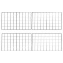 PATIKIL 20x12" ワイヤーグリッドパネル 4個セット アイアン製装飾用壁掛けグリッド 居間や寝室 写真ディスプレイホルダー ホームデコレーション 黒色