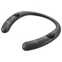 オーム(OHM) 電機 AudioComm ネックスピーカー ワイヤレス 首掛け ウェアラブル Bluetooth5.0 ポータブルスピーカー ワイヤレスイヤホン ブラック ASP-W55Z 03-0950