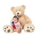 ハグミービッグベア★134cmのくまのぬいぐるみ SITTING BEAR 大きなクマさんぬいぐるみ【135cm】 キャメル