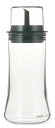 iwaki(イワキ) AGCテクノグラス 耐熱ガラス 液だれしにくい醬油差し 醤油用 160ml もれにくい フタ付き調味料入れ KT5032-BK