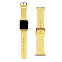 BAMBI AppleWatch バンド (Series 8 / SE/Ultra 対応) イエロー シリコン 42/44/45 mm 美錠タイプ RWG028Y