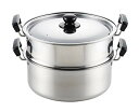 ヨシカワ 二段蒸し器 蒸しもの鍋 満菜 30cm 9.6L ステンレス IH・ガス火対応 燕三条 日本製 SH9868