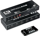 avedio links 4K@60Hz HDMIマトリックス4入力2出力 HDMI切替器 音声分離器 光デジタル/SPDIF/L/Rオーディオ出力 リモコン操...