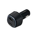 エレコム シガーソケット USB PD対応 45W 2ポート USB-C USB-A 12V 24V 対応 [ Macbook iPad iPhone Andr...