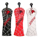 ゴルフヘッドカバー ドライバー用カバー ウッド FW用カバー ユーティリティUT用カバー 変換ダグ付き spiders スパイダー 単品 (ウッド FW用 白)