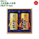 新茶ギフト 八女玉露と八女茶2缶ギフト (紙缶)【送料無料】牛島製茶 九州 福岡 お取り寄せグルメ 福岡県よかもんショップ basic
