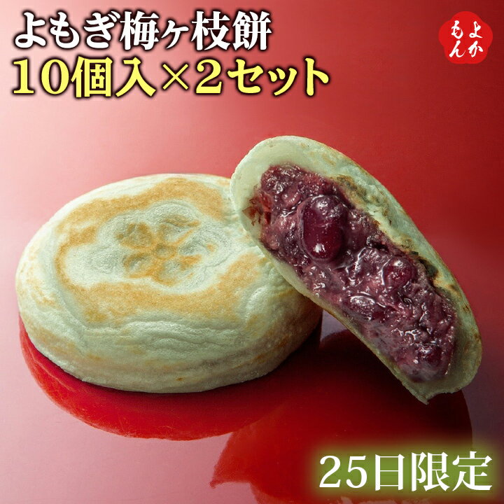 よもぎ梅ヶ枝餅10個入×2セット【毎月25日販売】【送料無料