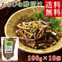 【送料無料】わらびの酢漬け100g×10袋【熊本県産蕨(わらび)使用】