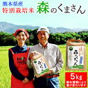 令和5年産 特別栽培米 森のくまさん 5kg 選べる精米歩合 お米 白米 玄米 5分づき 7分づき 熊本県産 農薬不使用 化学肥料不使用 