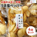 丸福ホルモン 煎餅 「うま塩ペッパー」味のおせんべい 4袋セット