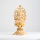 仏像 釈迦如来 座像 ヒノキ製 丸座 2寸 曹洞宗・臨済宗・天台宗 (おしゃか様 シャカ しゃか 桧木 檜 ひのき 2寸 2.0寸 2.0寸 二寸 丸台座 丸台 蓮華座 唐草光背 曹洞宗 臨済宗 天台宗 仏壇用 ご本尊 御本尊)