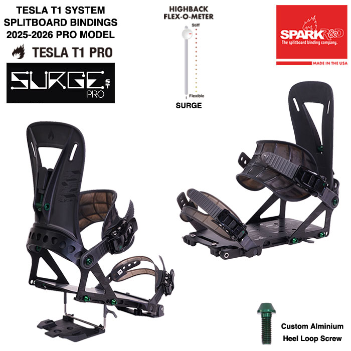 Spark R&D SURGE ST PRO splitboard bindings Tesla T1VXe / Xvbg{[hp oCfBO T[Wv 2025-2026...