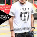 Tシャツ メンズ 大きいサイズ オラオラ系 夏服 ナンバリングプリント 半袖 Tシャツ メンズファッション ライン ペイズリー プリント 個性的 B系 ストリート系ファッション ヒップホップ ホワイト 白 ビッグサイズ ビックサイズ キングサイズ バスター ぽっちゃり 西海岸 韓国 - オラオラ系 ファッション BUSTA