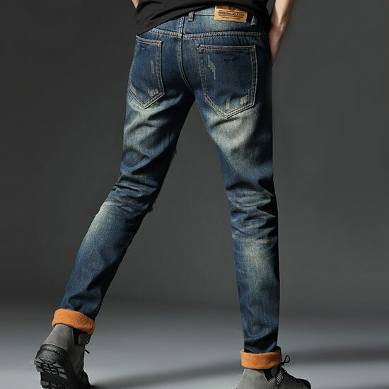 海外輸入 デニムパンツ メンズ オラオラ系 スキニーパンツ ライン ダメージ加工 オラオラ系 悪羅悪羅系 ダメージ加工 ストレッチ ヤンキー チンピラ ストリート系ファッション ストリートファッション お兄系 インディゴブルー 悪羅悪羅ファッション オラオラ