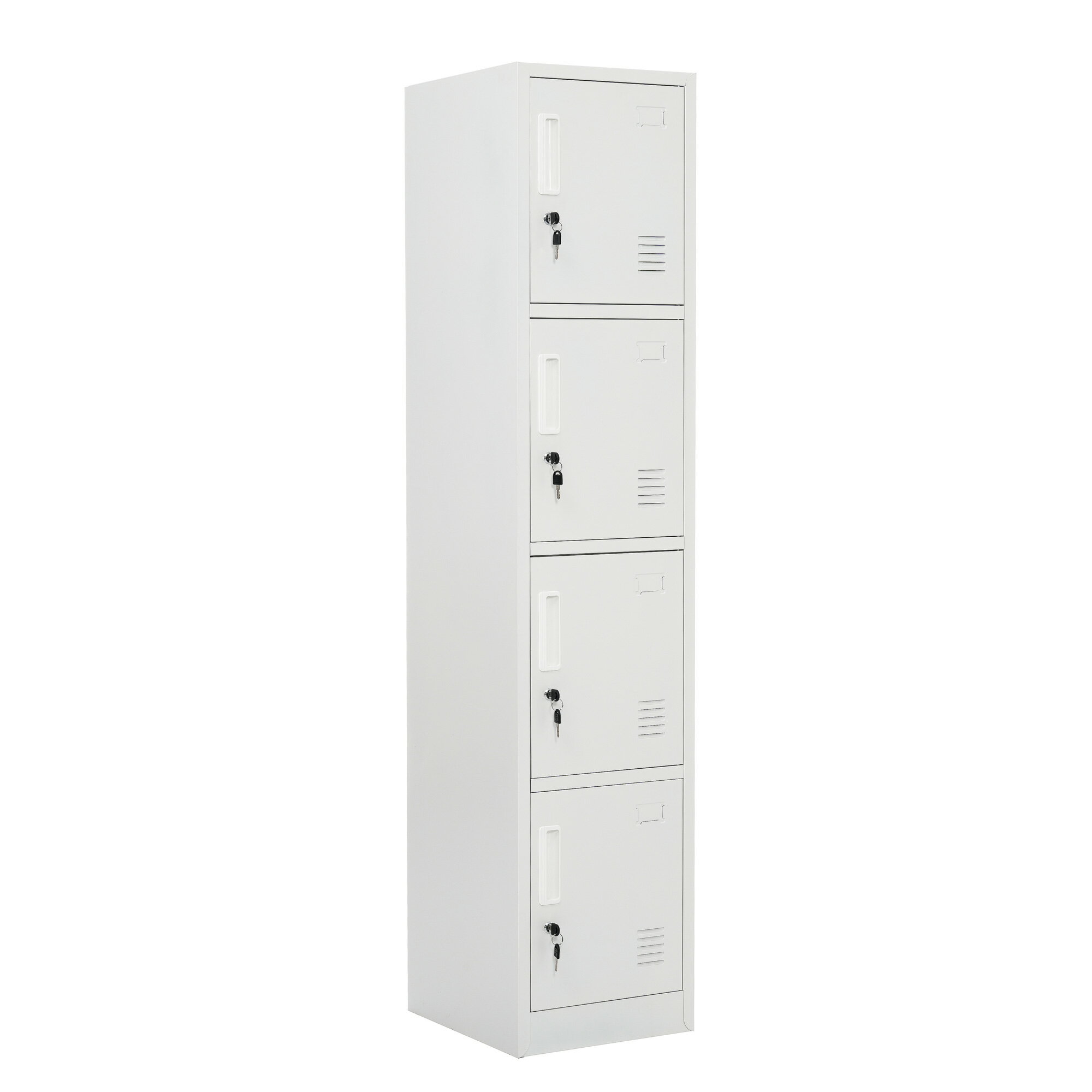 【全品P5倍★今夜20時～2H限定！】【鍵付き】ロッカー 4人用 スチール製 1列4段 鍵付き オフィスロッカー スチールロッカー オフィス収納 4人用 収納 下駄箱 事務所 会社 店舗 病院 学校 更衣室 1列 業務用 スリム 更衣ロッカー スチールキャビネット