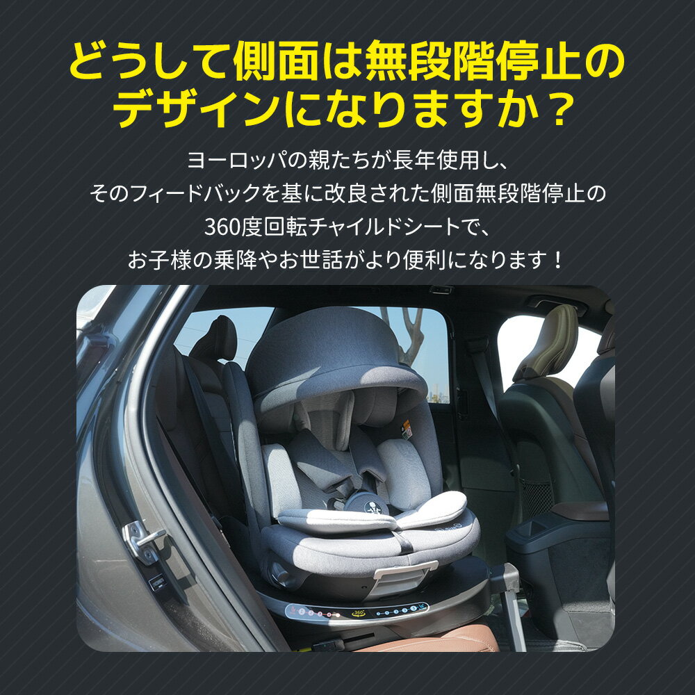 【SS驚安価格販売中！】チャイルドシート 新安全基準R129適合 新生児 ISOFIX 0歳〜12歳頃 360度回転式 40〜150cm 広いキャノピー ジュニアシート 洗える 取付簡単 キッズシート ベビーシート 帰省 出産祝い 赤ちゃん キッズ 孫 プレゼント 2