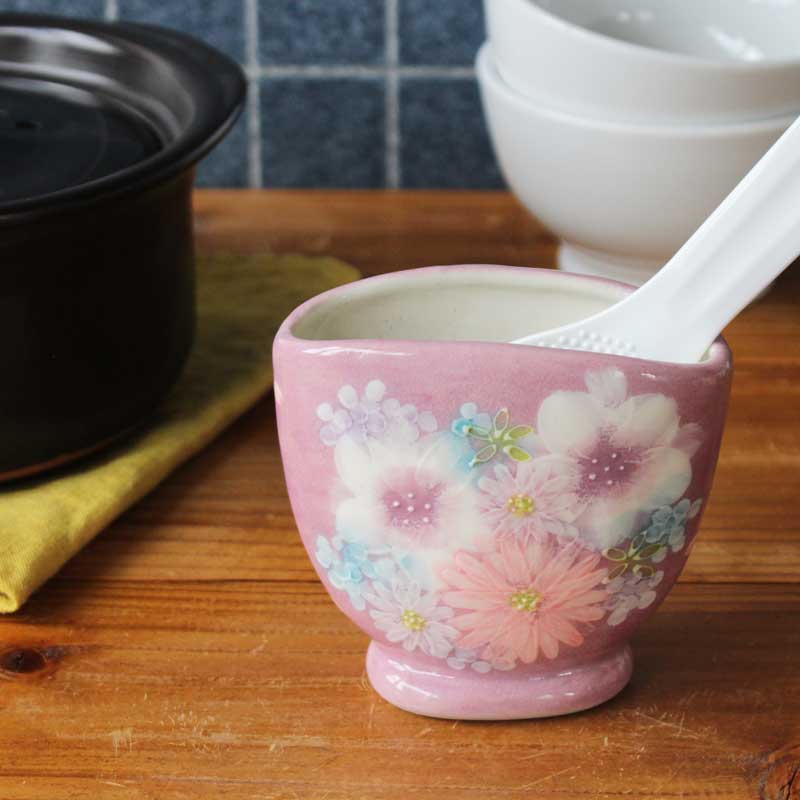 Rakuten - 【色彩花　しゃもじ立】　瀬戸焼 和食器 食器 陶器 キッチン雑貨 食卓小物 日本製 手描き 花柄 プレゼント 贈り物