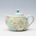 【薄紅花景色 丸ポット】瀬戸焼 和食器 食器 ポット 急須 手描き 花柄 プレゼント 贈り物