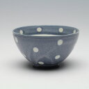 彩点紋 飯碗(青)　ドット柄 日本製 美濃焼