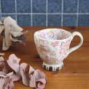 粉引色桜　マグ（紅）瀬戸焼 和食器 食器 マグカップ コーヒーカップ 200ml 手描き 花柄 プレゼント 贈り物