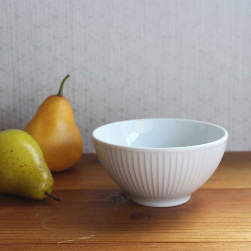 PILLIVUYT（ピリヴィッツ） プリッセ Plisse ボウル 碗 径14cm フランス製 白い食器 洋食器 磁器 オーブン可