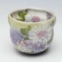 【花かざり 福々碗・瓢型】瀬戸焼 和食器 食器 湯呑 コップ カップ デザート鉢 手描き 花柄 プレゼント 贈り物 ギフト