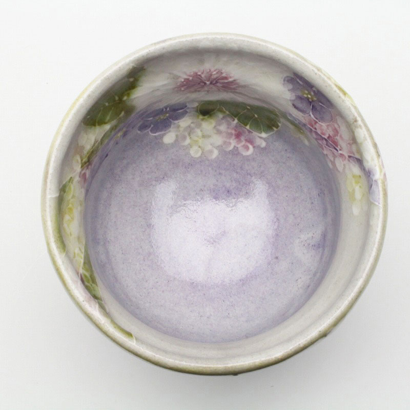【花かざり　福々碗・瓢型】瀬戸焼 和食器 食器 湯呑 コップ カップ デザート鉢 手描き 花柄 プレゼント 贈り物 ギフト