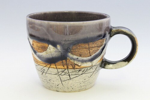 二色線彫　マグ（紫）