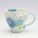 青彩小花 マグ【瀬戸焼 和食器 食器 コーヒーカップ 手描き 花柄 プレゼント 贈り物】